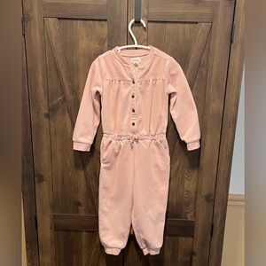 (4/$15) Gymboree 2T Pink Velour Jumpsuit